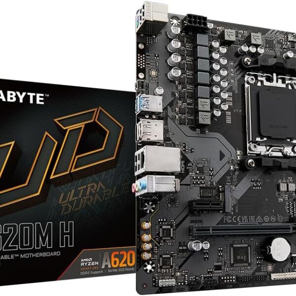 Placa Madre Gigabyte A620M H, AMD Socket AM5, 2xDDR5 DIMM, DP, HDMI, 1xM.2, 4xSATA, Micro-ATX