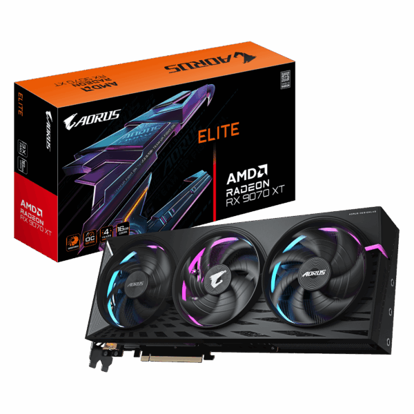 Tarjeta de Video Gigabyte AORUS Radeon™ RX 9070 XT ELITE, 16GB GDDR6, 256-bit, PCI-e 5.0, GV-R9070XTAORUS E-16GD