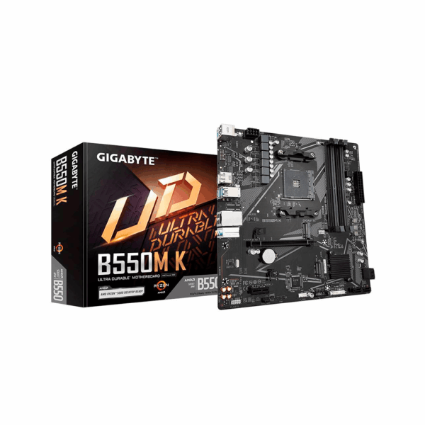 Placa Madre Gigabyte B550M K, AMD Socket AM4, SATA 6Gb/s, Micro-ATX, USB 3.1 Gen 1, PCIe 4.0