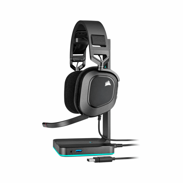 Audifono Gamer Corsair HS80 RGB USB Wired Gaming Headset — Negro, Dolby Audio 7.1 Surround