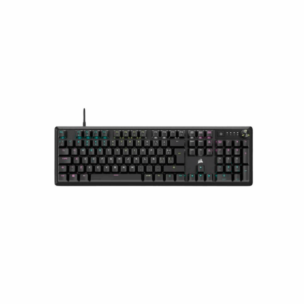 Teclado Gamer Corsair K70 Core, Español, Switches Red, RGB, Full Size, Color Negro