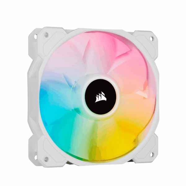 Ventilador para PC Corsair iCUE SP120 RGB ELITE Performance 120mm PWM Fan, Blanco,1500RPM