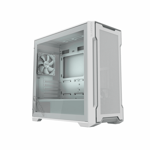 Gabinete Gamer Gigabyte C102 Glass Ice - Torre Media, Vidrio Templado, ATX, Micro-ATX, Color Blanco