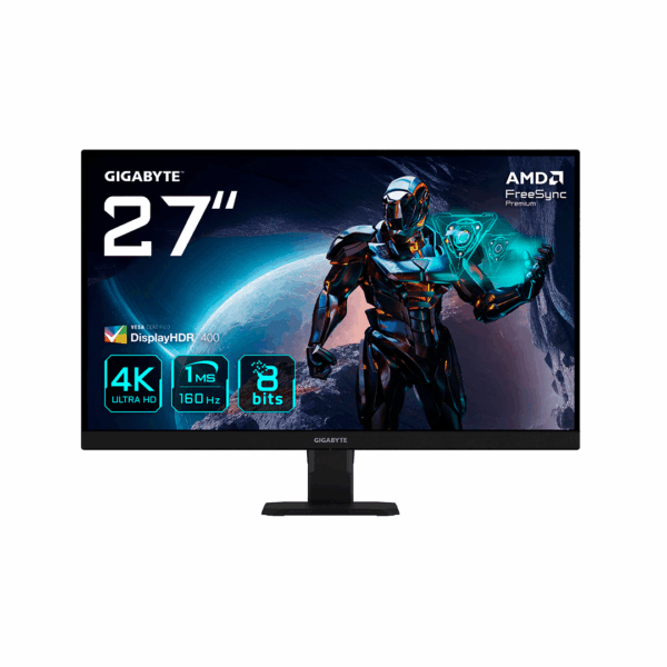 Monitor Gamer Gigabyte GS27U 27" 4K UHD IPS, 160Hz, 1ms, HDR400, FreeSync Premium, HDMI 2.1