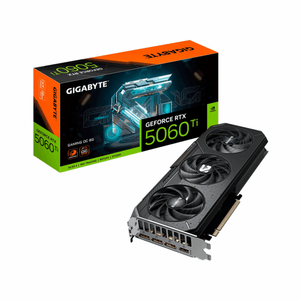 Tarjeta de Video Gigabyte Nvidia RTX 5060 Ti GAMING OC 8GB GDDR7, DLSS 4, RGB, 128 bits, PCIe 5.0