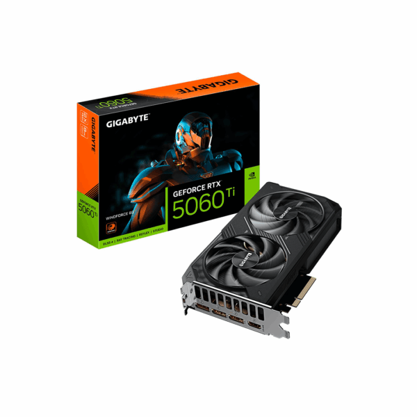 Tarjeta de Video GIGABYTE Nvidia GeForce RTX 5060 Ti WINDFORCE 8G GDDR7, 128 bit, 28 Gbps, PCI-E 5.0