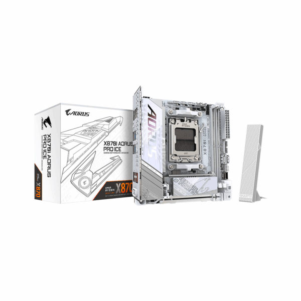 Placa Madre Gigabyte X870I AORUS PRO ICE, Socket AMD AM5, DDR5 Wi-Fi 7 USB4, Mini-ITX
