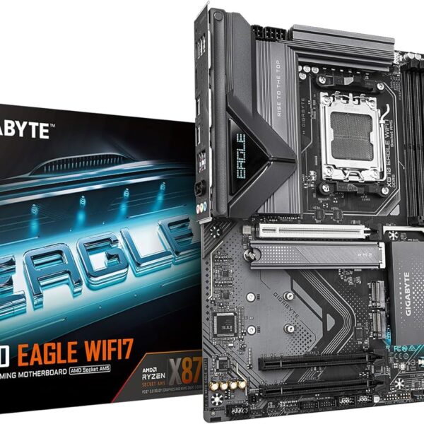 X870 EAGLE WIFI7 - Placa Madre AORUS X870 EAGLE WIFI 7, Socket AMD AM5, DDR5, PCIe 4.0, M.2 5.0, WiFi 7 y BT5.4, ATX